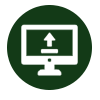 Desktop upgrade icon - green negative