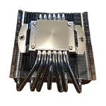 bottom view of a aluminum heatsink